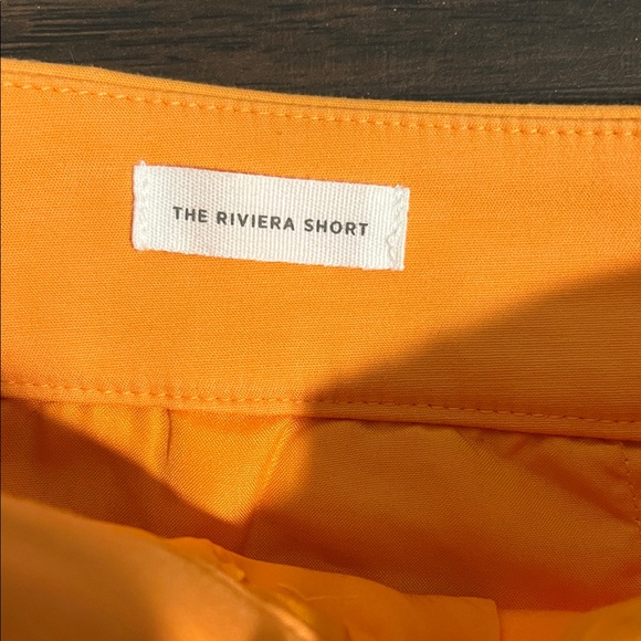 LOFT Orange Tailored Cotton Blend Shorts - Picture 3 of 6
